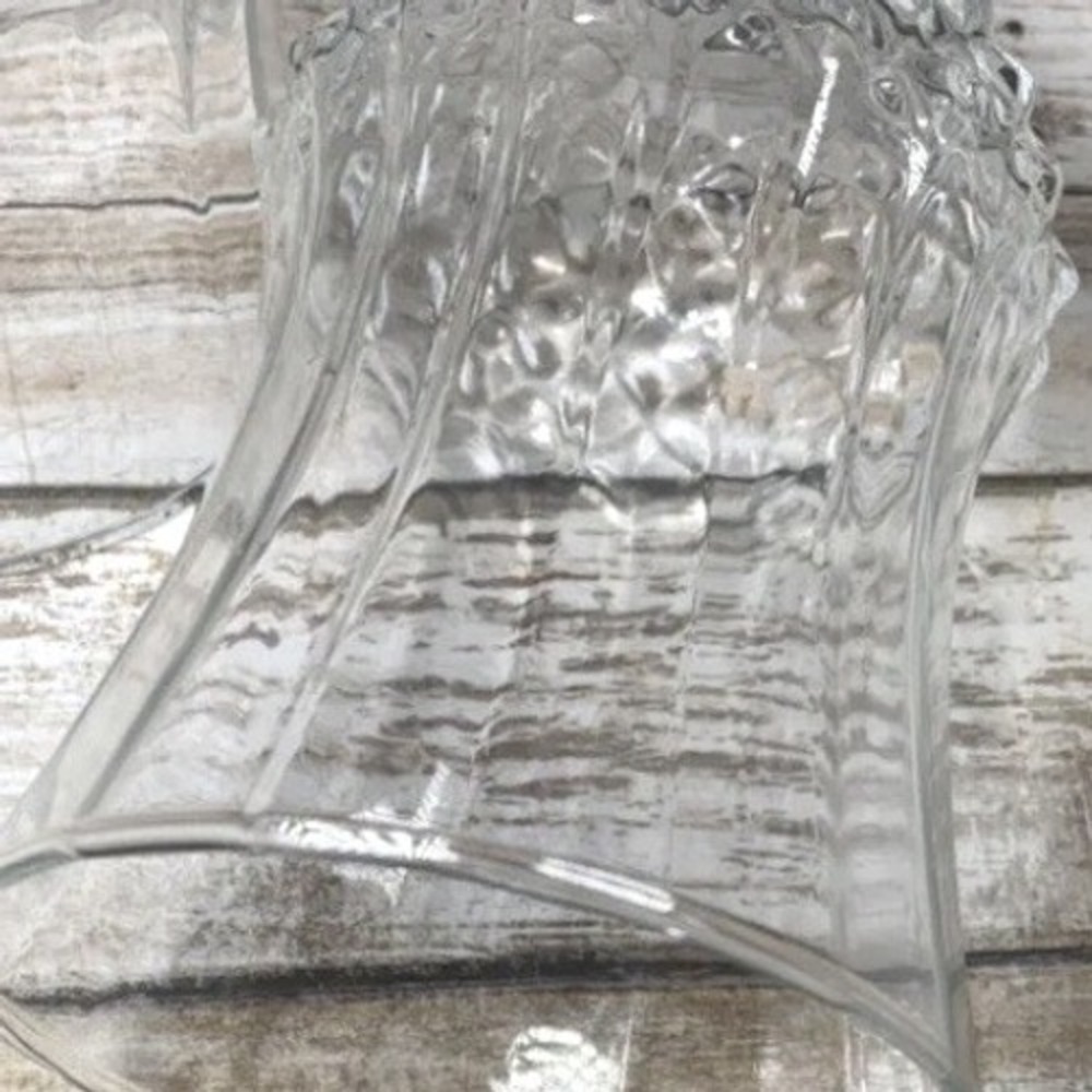 Vintage Home Interiors Candle Votive Holders Clear Glass Diamond Pair 2pc - Picture 4 of 6